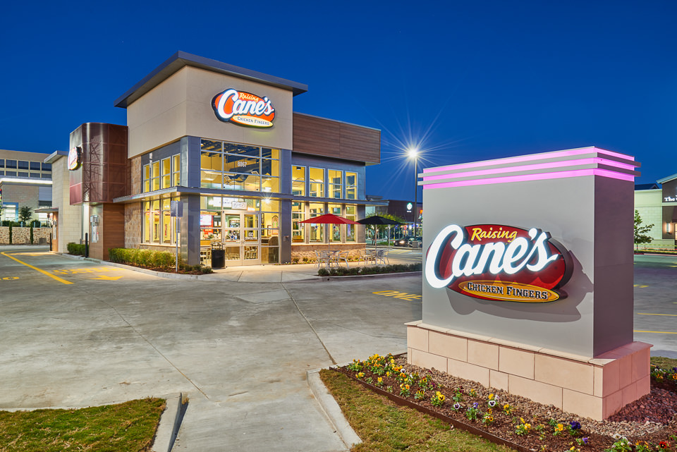 Raising Canes menu prices featuring 30 items ranging from $0.29 to $89.99