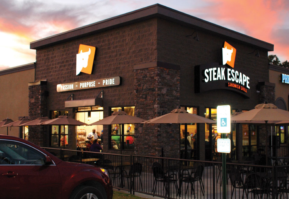 Steak Escape menu prices featuring 53 items ranging from $1.83 to $12.96