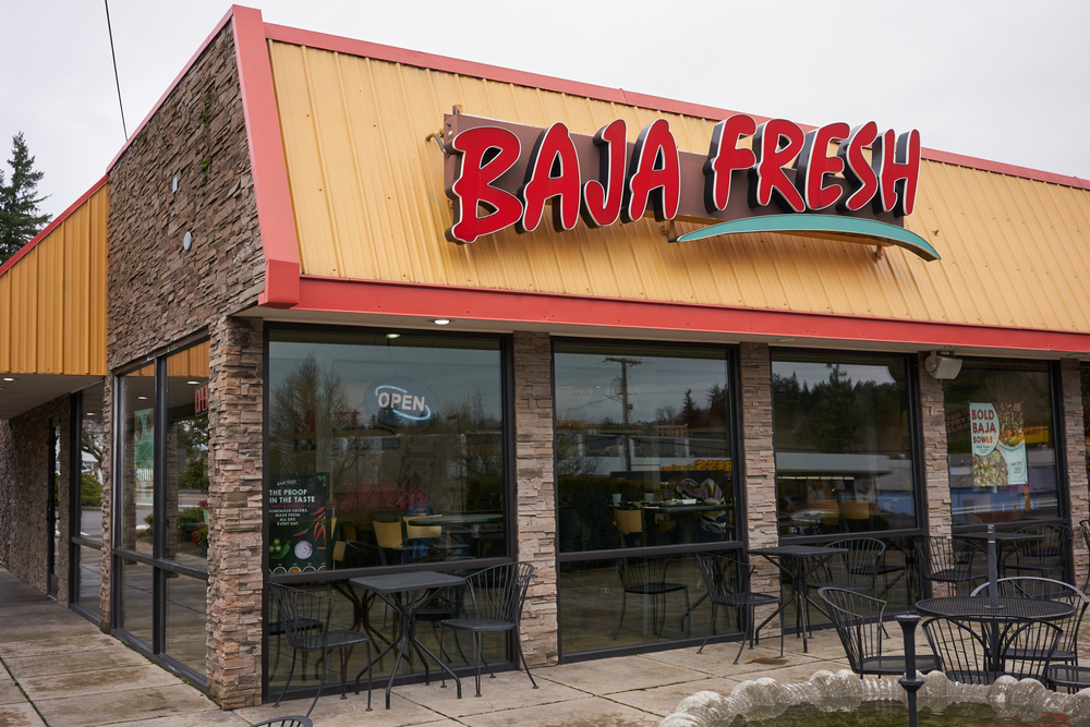 Baja Fresh menu prices featuring 148 items ranging from $0.99 to $8.99