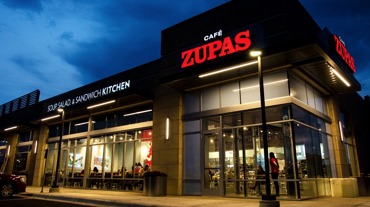 Cafe Zupas menu prices featuring 91 items ranging from $0.69 to $10.49